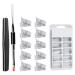 FOMIYES 1 Set nail extension set nail extension tips UV manicure kits nail molds nail extension tool kit gel nail polishes Manicure Templates white artificial plastic Extension glue