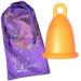 Me Luna Menstrual Cup Classic Ring Orange Size L