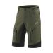 ARSUXEO Cycling Shorts Men MTB Shorts without Padding Cycling Shorts Classic Waterproof 1903 Green S