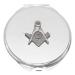 Masonic Pewter Cut Out Compact Mirror Handbag Gift With Free Engraving 230