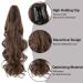 RPAEOY Ponytail Hair Hairpieces for Women 22 Inch Claw Clip Clip in Hair Extension Fluffy Curly Natural Synthetic Hair Fiber Wigs Replacement Wigs for Cosplay Daily Use Party Wear (Dark Brown) - Buy Online on GoSupps.com