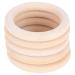 20 Pieces Natural Wooden Teething Rings | Unfinished Baby Toys | DIY Teether Circles (70mm) - Safe & Non-Toxic - Buy Online on GoSupps.com