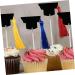 Cabilock 12pcs Graduation Season Card Graduation Hat Cake Topper Graduation Party Decoration Mini Cake Food Decor 2022 Grad Dessert Picks Graduation Hat Cupcake Topper Tassel Insert Card Blue 10X3.8X3.8CM - Buy Online on GoSupps.com
