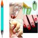 Yuehuam Nail Rhinestone Picker Wax Pencil Pen Rhinestones Gem Applicator Nail Art Crystal Pick Up Tool - Buy Online on GoSupps.com