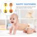 Toyvian Cloth Diaper Clips - 12pcs Nappy Fasteners for Baby Cloth Diapers | Safety Replacements for Diaper Pins (Random Color) - Buy Online on GoSupps.com