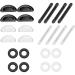 12 pairs of glasses nose pads anti -slip silicone nose pads soft glasses anti -slip holder slipproof glasses ear hooks ear pads for sports glasses sunglasses reading glasses black and transparent