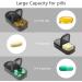Weekly PU Leather Pill Organizer Case - AM PM Daily 2 Times a Day Vitamin Fish Oil Supplement & Medicine Holder (Black) - International Shipping Available - Buy Online on GoSupps.com