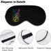 Colorful Violin Music Notes Sleep Mask | Adjustable Eye Mask - Blocks Light for Men & Women - Buy Online on GoSupps.com