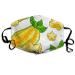 Exotic Tropical Fruit Star Carambola Washable Reusable Mask Cotton Anti Dust Half Face Mouth Mask For Kids Teens Men Women With Adjustable Ear Loops