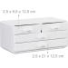 Relaxdays Small Make-Up Organizer - 2-Part Acrylic Storage with Lipstick Holder & 4 Drawers White - 19x24x13.5 cm - Buy Online on GoSupps.com