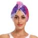 Purple Red Orange Marble Hair Towel 2 Pack Super Absorbent Hair Drying Towel Quick Dry Hair Turbans Head Towel with Button Twisty Wrap for Women Girls