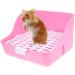 COLLBATH Box Rabbit Toilet Guinea Pig Cooling Racks for Baking Pet Litter Pan Trainer Cat Toilet Plastic 28.5X23.5X15.5CM Pink - Buy Online on GoSupps.com