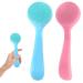 Comnico 2 pieces manual facial cleaning brush soft silicone facial cleaner brush skin washer peeling pads deep cleaner for the peeling of make-up residues (blue+pink)