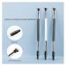 Dual Ended Eyebrow Brush & Eyelash Comb - 2 in 1 Spoolie Makeup Tool (Black Silver) - Perfect for Flawless Brows & Lashes - Buy Online on GoSupps.com