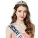 DRESHOW Birthday Crown and Sash for Women Birthday Queen Sash & Rhinestone Tiara Set Birthday Tiaras and Sashes for Girls Birthday Decorations Hair Accessories Glitter Sash for Party Birthday Queen: Silver - Buy Online on GoSupps.com