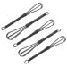 Homoyoyo Fouet M langeur En Plastique Noir Pour Teinture Capillaire 5 Pi ces Mini Outils Multifonctionnels Pour M langer Couleurs Cheveux Cuisine