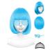 PLANTURECO Light Blue Wig and Party Sunglasses Color Bob Wig Cosplay Wigs and Party Wigs Rainbow Wig with Neon Glasses Blue Wigs for Women - Bachelorette Party Wigs Decorations Favors (Light Blue)