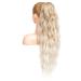 Shop Porsmeer 30 inch Curly Wavy Clip-In Ponytail Extension - Light Brown Mixed Platinum | Natural Synthetic Hair for Women - Buy Online on GoSupps.com