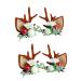 FRCOLOR 2 Pairs Cat Ears Antler Hair Clip Antlers Deer Horn Antler Barrette Deer Hair Barrettes Clip Barrettes for Christmas Hair Clips for Cute Alloy Clip Decorate Miss