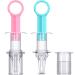 2 pieces baby oral feed spray baby liquid feeder donor with pacifier head suitable for small children newborns (blue and pink)