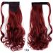 iLUU Women Long Curly Wavy Wrap Around Ponytail Extension 100g One Piece Clip in Synthetic Hair Extensions 18" Dark Red Synthetic Hairpieces Ponytail for Women Girl (118# - Dark Red) #118-dark red - Buy Online on GoSupps.com