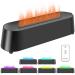 Essential Oil Diffuser Humidifier Flame Essential Oil Diffuser Colorful Flame Diffuser Humidifier Aromatherapy Diffuser with Auto Shut-Off Protection Remote Control for Home Office Work (Black)