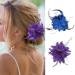 Edary Flower Feather Hair Clips Rose veil Fascinator Hairpin Corsage Barrettes and Pins Rose Hair Accessories Clip Elastic Wedding for Women and Girls