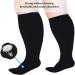 Plus Size Compression Socks for Wide Calves - 20-30 mmHg Support | Extra Large Knee High Stockings for Men & Women - 6XL Black - Buy Online on GoSupps.com