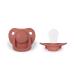 Filibabba Schnuller 2 Set |Baby pacifier made of silicone in beautiful matt colorsTemporary pacifier |Danish design |2 pieces with a pacifier box (coral 0-6 months)