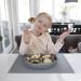 ezpz Happy Mat (Gray) - New Version | 100% Silicone Suction Plate for Toddlers | Divided Plate - Dishwasher Safe - Buy Online on GoSupps.com