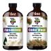 GV77ZF Essential Oil Two 4 Fl Oz (120Ml) Set - Pure Natural Cedar Wood Oil and Jasmine Essential Oil for Diffuser Humidifier Skin Care Home Fragrance Bath Hair Care Cleansing Massage Yoga