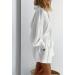 HAPCOPE Women's Oversized Long Puff Sleeve Blouse Shirt & Shorts Set - X-Large White - Buy Online on GoSupps.com