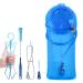 TAGVO drinking bubbles cleaning set for water tank 4 in 1 cleaning set - long brush for hose small brush for bite valve large brush for bladder and hanging for bubbles dry blue -2l