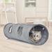 LeerKing Large Cat Tunnel 51 Collapsible Indoor/Outdoor Cat Play Tunnel - Grey - Buy Online on GoSupps.com