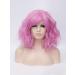 Amyhome Women's Pink Bob Wig with Fringe Synthetic Cosplay Wig + Cap for Party & Fancy Dress - Buy Online on GoSupps.com