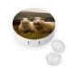 Contact Lens Case Two White Sheep Portable Travel Contact Lens Box Contact Lens Storage Box