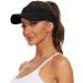 Zando Sun Visor Hat for Women Men - Adjustable Sport Outdoor Visor with UV Protection - Black - Buy Online on GoSupps.com