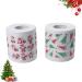 NUOBESTY Chrismas 2 Roll Christmas Toilet Paper Roll Tissue Napkin Santa Tree Pattern for Xmas Holiday Party Supplies Bathroom Decoration Colored Tissue Paper - Buy Online on GoSupps.com