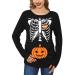 For G and PL Halloween Women's Pregnancy Top Long Sleeve Maternity Funny Costume S-XXL S Multicolored