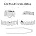 Buy Stylish Grillz Braces - Hip Hop Teeth Grill Set - Silver Hollow Coating Jewelry for Parties & Festivals - Buy Online on GoSupps.com