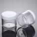 20-Piece Round Pot Jars Plastic Cosmetic Containers Set 20ml/0.7oz - White Lid - Buy Online on GoSupps.com