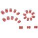 Square Short French Tip Press on Nails Nude Glossy - 24Pcs with Glue Sticker | Trendy Pink Gradient Fake Nails for Women and Girls - Buy Online on GoSupps.com