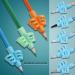 DMFly Pencil Handles for Kids - Handwriting Assistance & Posture Correction | Hollow Ventilation Design 3E Blue & Blue Orange Grip Set - Buy Online on GoSupps.com