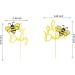 Arthsdite 24Pcs Bumble Bee Cupcake Toppers Oh Babee Cupcake Picks Oh Baby Cupcake Pick Decorations for Bee Theme Baby Shower Kids Baby Shower Birthday Party Decorations Supplies - Gold Black Glitter Bee Oh Baby Cupcake Toppers - Buy Online on GoSupps.com