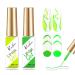 Rechoo 2pcs yellow & green neon liner gel nail polish 2 * 8ml yellow & green fluo geln gel colors for French fineliner shellac gel high-pigment color gel for DIY nail art nail design U-2PCs neon green & greenen