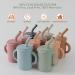Topgomes Toddler Straw Cup - 5 oz Food Grade Silicone Training Cup with 2 Handlers, Unbreakable, BPA Free - Sage - Buy Online on GoSupps.com