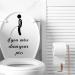 Logo Villain Toilet Stickers, Clean Your Piss Funny Decals, Waterproof Vinyl Wall Art Sign Decor, Removable Toilet Seat Quote Murals for Toilet WC Restroom Door Seat Bathroom Decoration