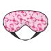 Breast Cancer Ribbons Awareness Sleep Mask Adjustable Double -Sided Eye Mask Soft Sleeping Eye Covers for Sleeping Perfect Shading Reduce Eye Edema