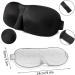 3 Pack Sleep Mask Set - Blackout Eye Masks with 3D Contoured Design for Men and Women - Includes Ear Plugs - Perfect for Travel, Nap, Meditation, and Night's Rest - Buy Online on GoSupps.com