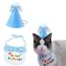 Fashion Pet Collar Dog Pet cat birthday hat Dog Birthday Accessories Dog cat pet spit pocket towel Floral Necklace with Hat Dog Birthday Suit Dog Birthday Scarf and Hat